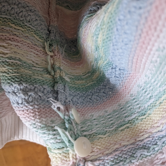 Twik VTG Knitted Pastel Button Down Sweater - Picture 5 of 5